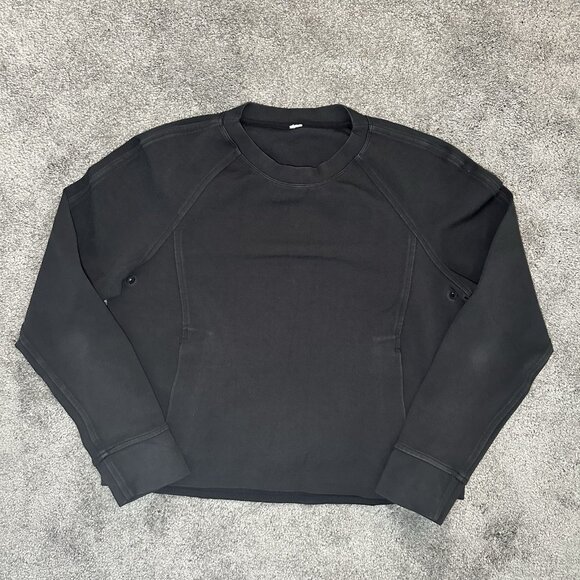 Lululemon Athletica On-Track Crew Womens 4 Black Pullover Sweatshirt - Picture 1 of 11